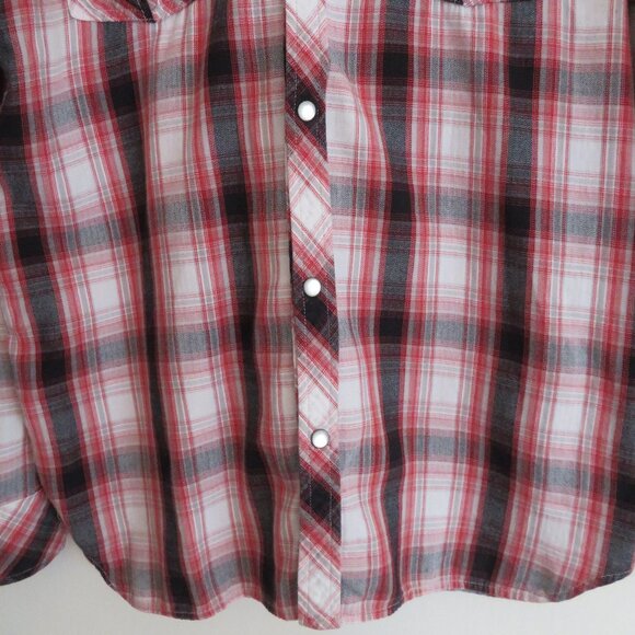 DKNY | Size XL | Cotton Hooded Button Up Plaid Sweater Long Sleeve Y2K Vintage - Picture 4 of 12